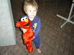 Elmo Zac got for his 2nd Bday
